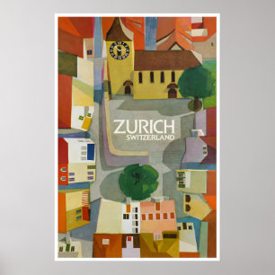 Affiche de Zurich Suisse Impression d'art Peinture