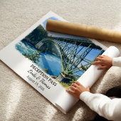 Affiche Deception Pass Washington, Aquarelle, Cust