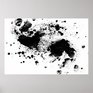 Affiche d'éclaboussure de peinture de Black'ne