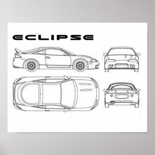 affiche d'éclipse mitsubishi