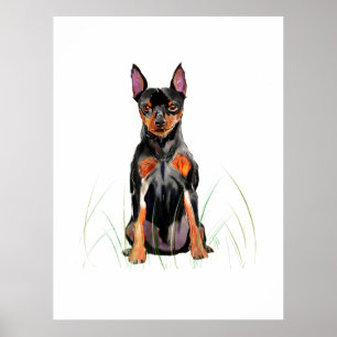 Affiche décoration murale Pinscher Nain, Impressio