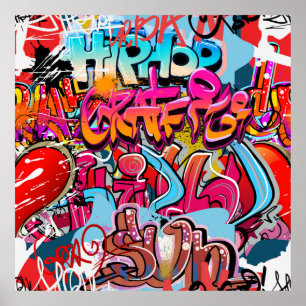 Affiche décorative avec un mot de graffiti Cool
