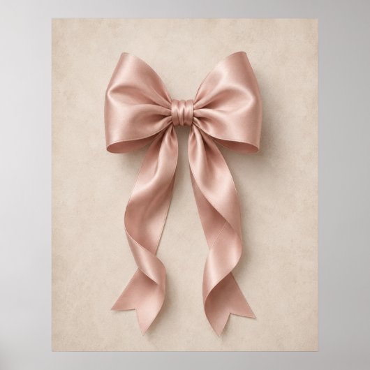 Affiche décorative Ruban de satin rose | Affiche f (Devant)
