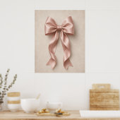 Affiche décorative Ruban de satin rose | Affiche f (Cuisine)