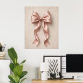 Affiche décorative Ruban de satin rose | Affiche f (Bureau à domicile)