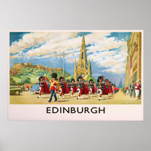 Affiche d'Édimbourg en Écosse - Impression des Sco