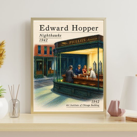 Affiche d'Edward Hopper | Poster Nighthawks