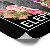 affiche d'éléphant à fleurs (Coin)