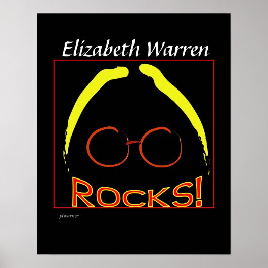Affiche d'Elizabeth Warren Rocks (Devant)