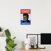 Affiche demi-tontique John F Kennedy (Bureau à domicile)
