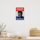 Affiche demi-tontique John F Kennedy (Cuisine)
