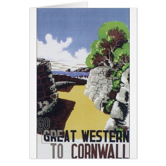 Affiche démodée Great Western de voyage (Devant)