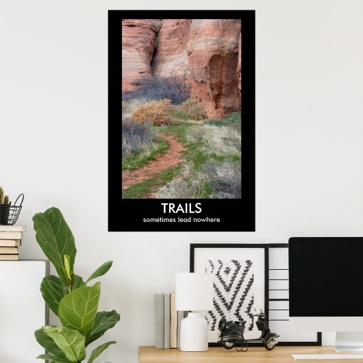 AFFICHE DÉMOtivationnelle DE TRAILS (Bureau à domicile)