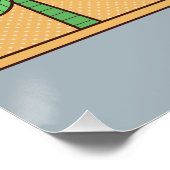 Affiche d'emplacement personnalisé Summer Surfer (Coin)