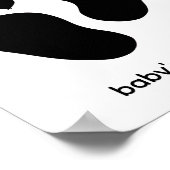 affiche d'empreinte de pieds de bébé avec des orte (Coin)