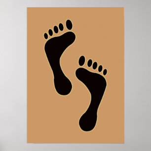 Affiche d'empreintes de pas