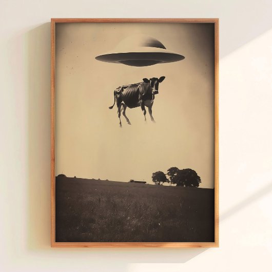 Affiche d'enlèvement de vache Art d'enlèvement d'O