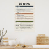 Affiche d'entretien de la fonte (Cuisine)
