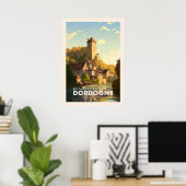 Affiche - Département de la dordogne - 24 (Bureau à domicile)