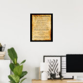 Affiche des 10 Commandements 16 x 20 (Bureau à domicile)