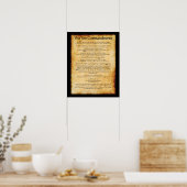 Affiche des 10 Commandements 16 x 20 (Cuisine)