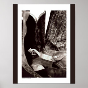 Affiche des bottes de cowboy 11x14