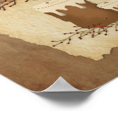 Affiche des bougies de pays primitives (Coin)