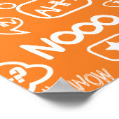 affiche des bulles de discours orange 02 (Coin)