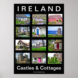 Affiche des châteaux et des chalets IRLANDAIS