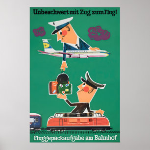 Affiche des chemins de fer allemands Voyage insouc