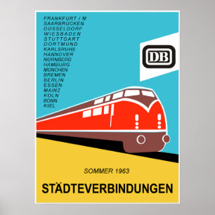 Affiche des Chemins de fer fédéraux allemands 1963