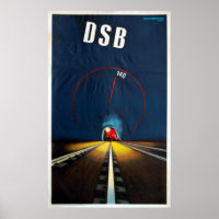Affiche des chemins de fer nationaux danois DSB