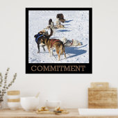 Affiche des chiens de traîneau d'engagement (Cuisine)