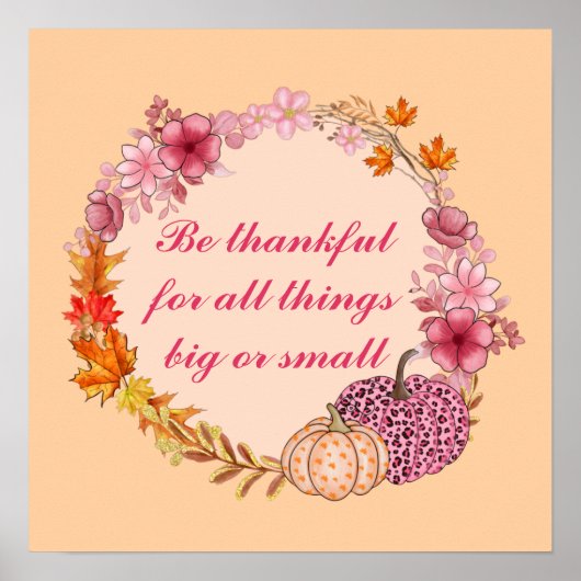 Affiche des citations de couronnes automnales (Devant)