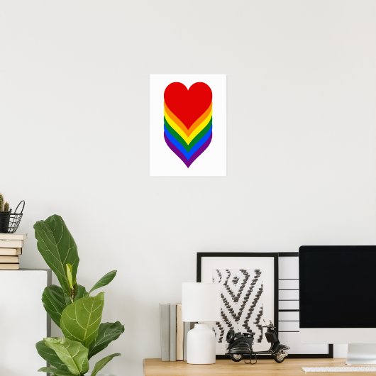 Affiche des coeurs LGBT (Bureau à domicile)