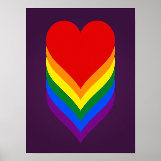 Affiche des coeurs LGBT (Devant)