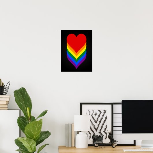 Affiche des coeurs LGBT (Bureau à domicile)