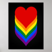Affiche des coeurs LGBT (Devant)