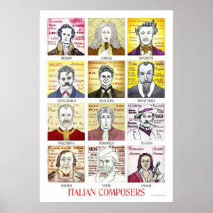 Affiche des compositeurs italiens