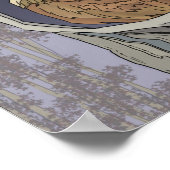 Affiche des couleurs de la chouette d'automne et d (Coin)