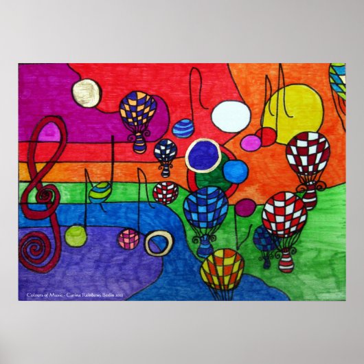 Affiche des couleurs de la musique (Devant)