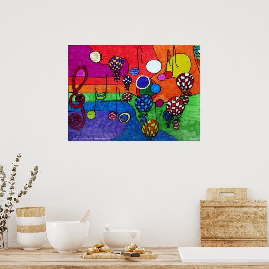 Affiche des couleurs de la musique (Cuisine)