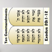 Affiche des dix commandements (Devant)