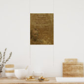 Affiche des dix commandements amérindiens (Cuisine)