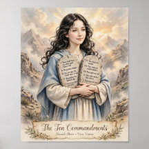 Affiche des Dix Commandements - Femme Féminine