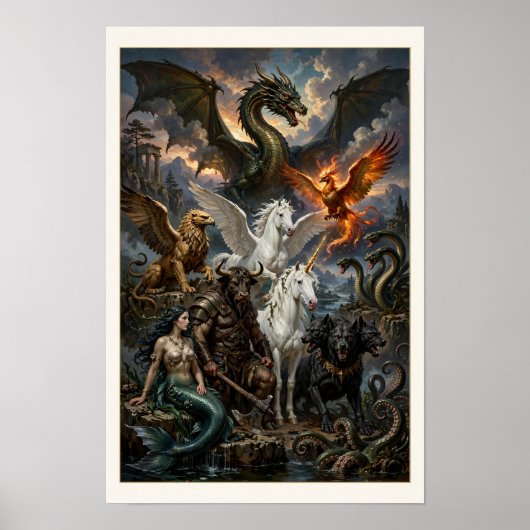 Affiche des dix créatures légendaires mythiques -  (Devant)