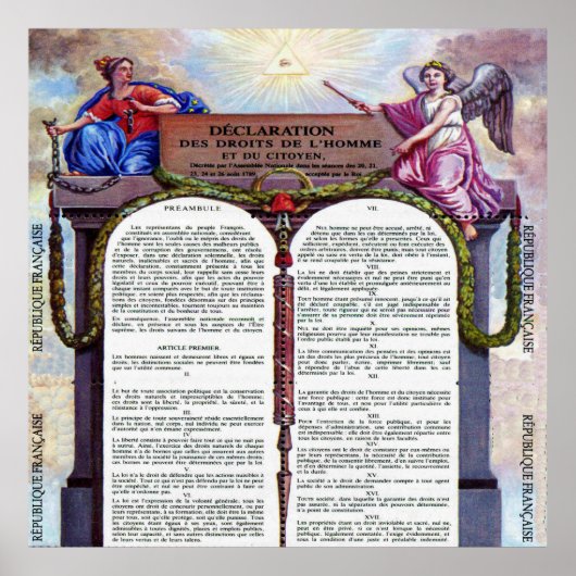 Affiche des droits de l'homme (Devant)