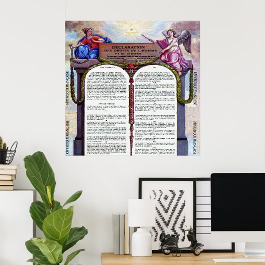 Affiche des droits de l'homme (Bureau à domicile)