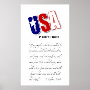 Affiche des Etats-Unis avec "dans Dieu que nous