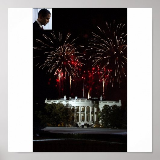 affiche DES FEU D'OBAMA À LA MAISON BLANCHE (Devant)